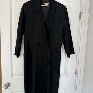 Sophisticated Black Women's vintage Trench Coat